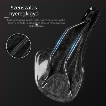 ESLNF kerékpárnyereg szénszálas anyagból, modell 1, hagyományos kerékpárokhoz