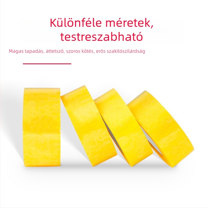 Csomagoló szalag BOPP filmmel, vízbázisú ragasztó (vastagság: 52; hőmérséklet-tűrés: -20–40 °C; tapadás: erős)