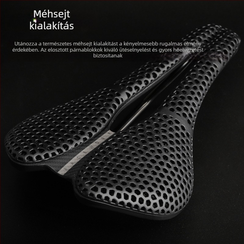 RACEWORK 3D nyomtatott nyeregszék út- és hegyi kerékpárokhoz, lélegző üreges felépítésű méhsejt mintázattal