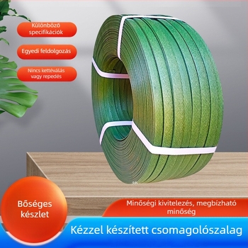 Katonai zöld csomagoló szalag – kézzel készített, manuális csomagoló szalag, 10 kg nettó súly