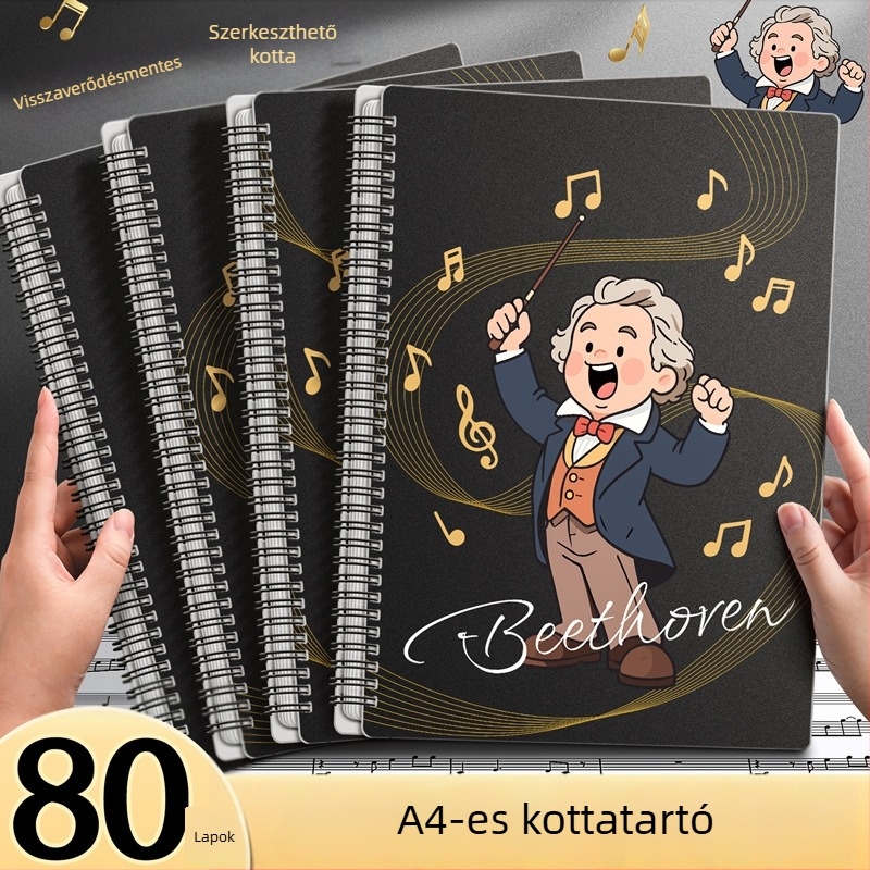 Zenei partitúra mappa és kotta, zongorához tervezett fájlmappa, modell MDYG-1010, PP anyag