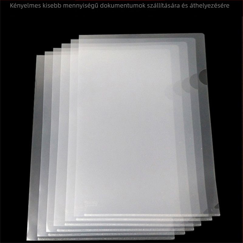 A4L típusú mappa, kétoldalas fájl-készlet, átlátszó mûanyag dokumentum-zseb, egyoldalas betét