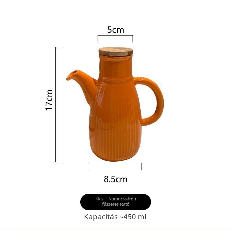 Kerámia olajtartó fedéllel, nordic stílusú, nagy kapacitású, olajspray funkció