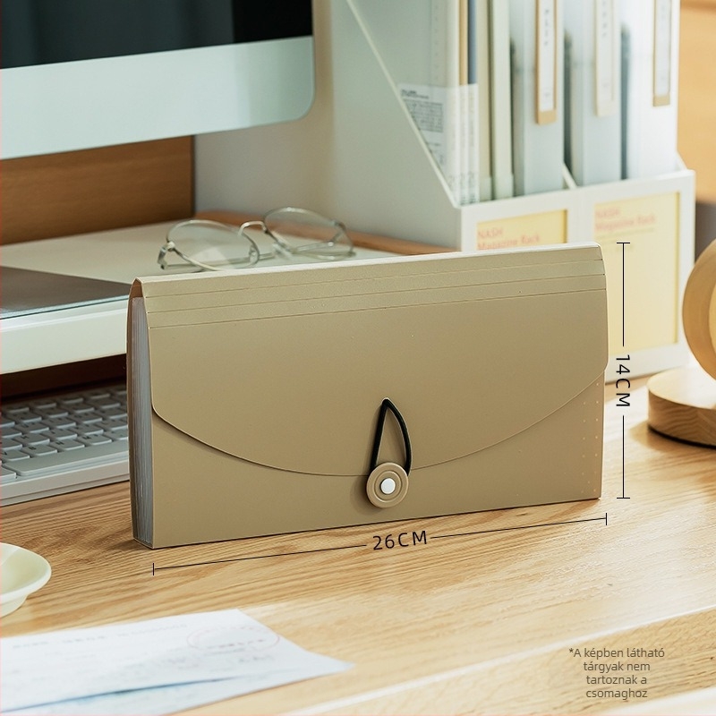 PP anyagú akordeon irattartó címkével, 13 rekesszel, modell SD-N251