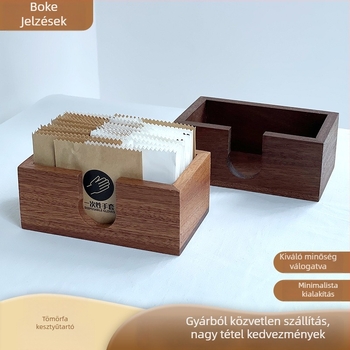 Fából készült kesztyűtartó doboz A-83 – Modern minimalist szervező a nappaliba, étterembe, konyhába, az asztalra