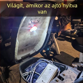 Indukciós LED világítás csomagtartóhoz elektromos robogó/motorkerékpárhoz (Anyag: PC; Feszültség: 5V)