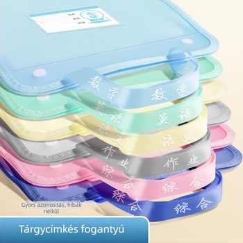 A4 vizsgadolgozatok rendezője – átlátszó műanyag, 13 rekesz (Model: A4, Nincs logó)