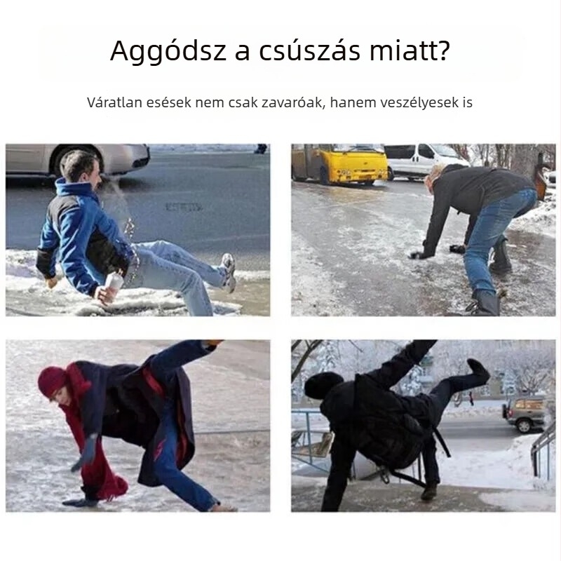 Ötfogú jégcsappal ellátott csúszásmentes cipővédő hóhoz és hegymászáshoz