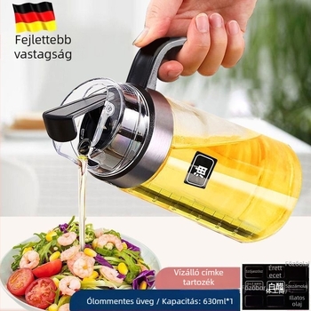 Üveg olajtartó automata nyitás-zárás funkcióval, ólommentes kristályüveg, nagy kapacitású