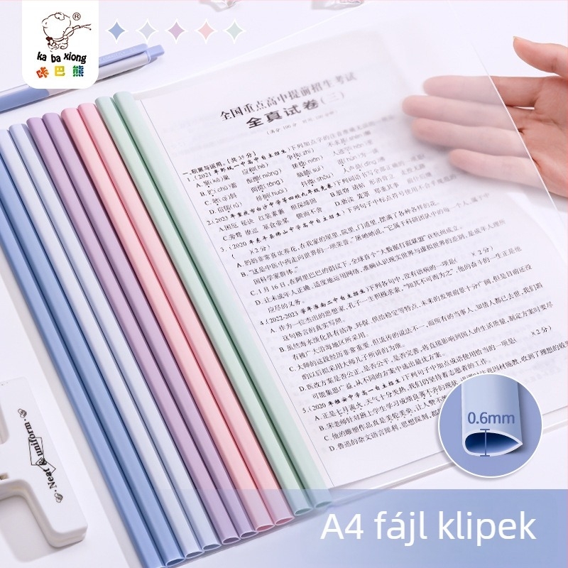 Kaba bear emelőcsipesz dossziéhoz, PP anyag, egycsipeszes, lemezvastagság 14c, hátsó szélesség 14, irodai dokumentumokhoz