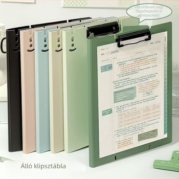 A4-es függőleges clipboard mappa habos párnával – írásfelület irodai és diák dokumentumok