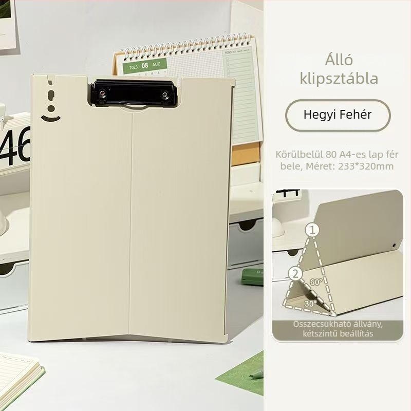 A4-es függőleges clipboard mappa habos párnával – írásfelület irodai és diák dokumentumok