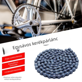 Red Star kerékpárlánc, egysebességes, acél, 1,4 m hosszú, 114 láncszem