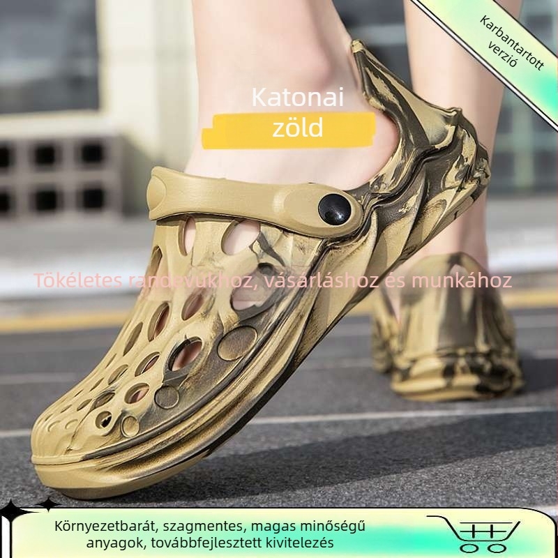Férfi Baotou EVA szandálok - lélegzőek, csúszásmentesek, slip-on zárású, EVA felső és talp