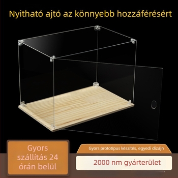 Átlátszó akrilból készült figuratároló doboz • porvédelmi funkció • stackelhető kivitel • márka Red Tang