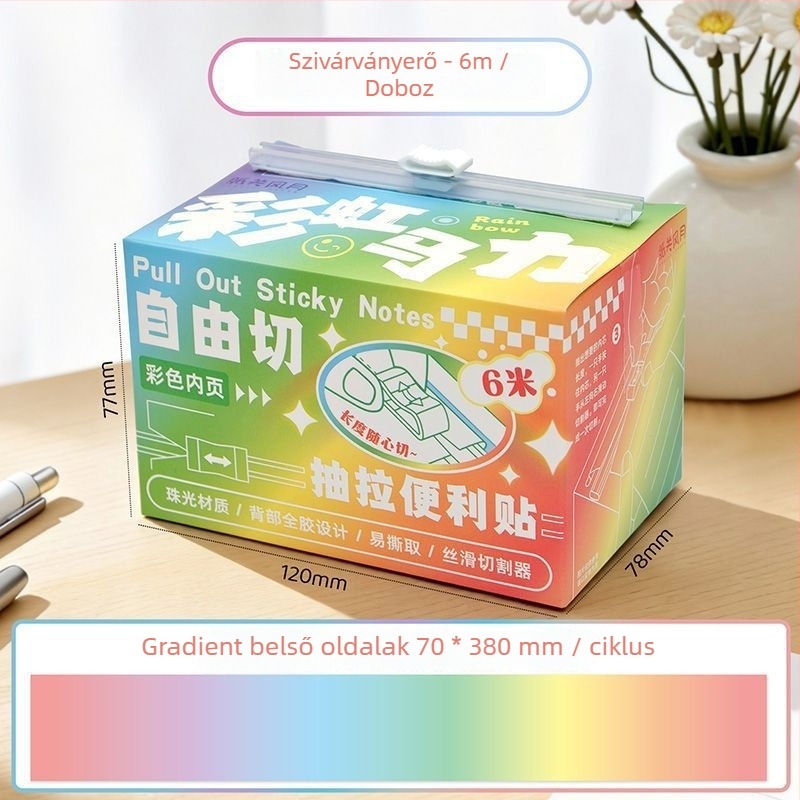 Zi yi Kihúzható ragasztós jegyzetek, 6 belső oldal, alapcsomagolás