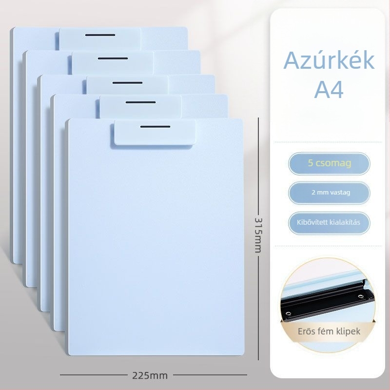 Klipboard egyetlen erős fém klippel és írófelülettel dokumentumokhoz