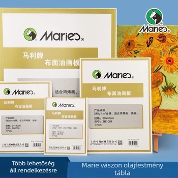 Olaj- és akrilfestéshez vásznatábla, 280 g/m² pamutvászon, négyzet alakú, vékony és hordozható