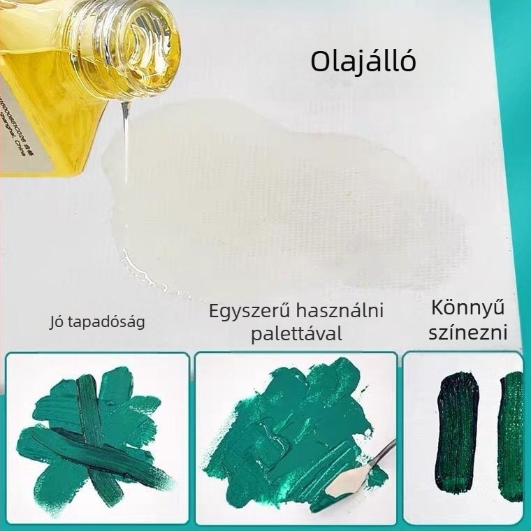 Olaj- és akrilfestéshez vásznatábla, 280 g/m² pamutvászon, négyzet alakú, vékony és hordozható