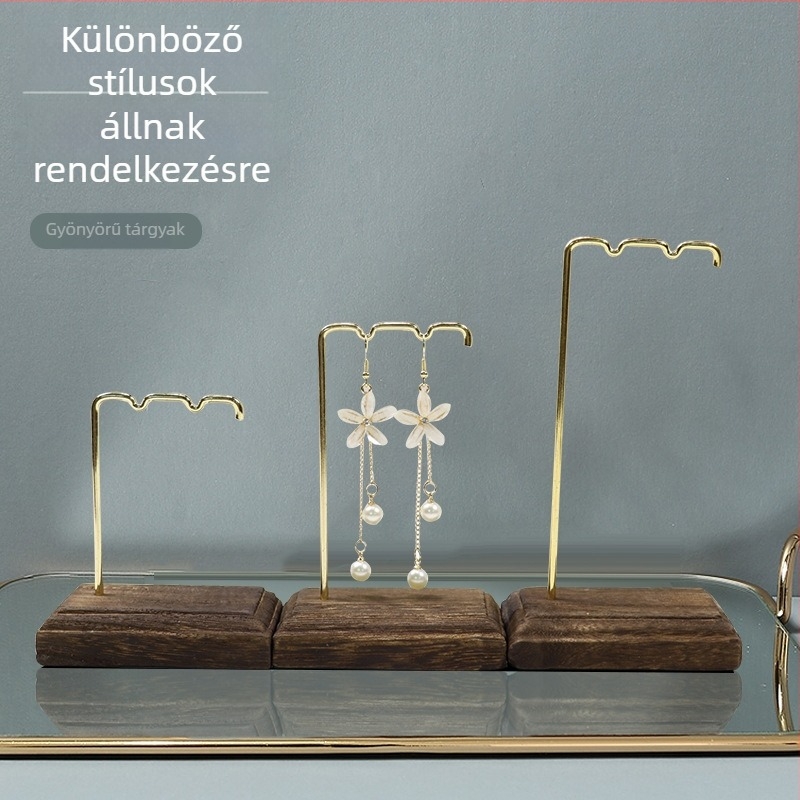 Fa és fém fülbevaló kiállító állvány ékszerüzlethez
