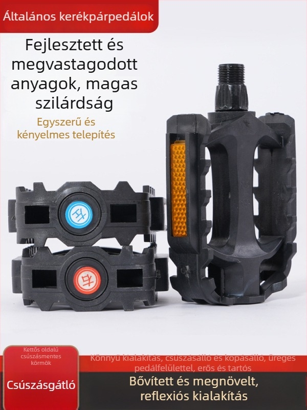 Kerékpár pedálok - műanyag, univerzális kerékpárokhoz, Modell 001, Termékkód J.t./001