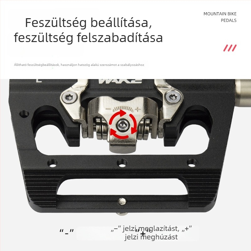 Önzáró mountain bike pedál, modell M03, anyag: alumínium ötvözet / króm-molybden acél, csapágyas pedál