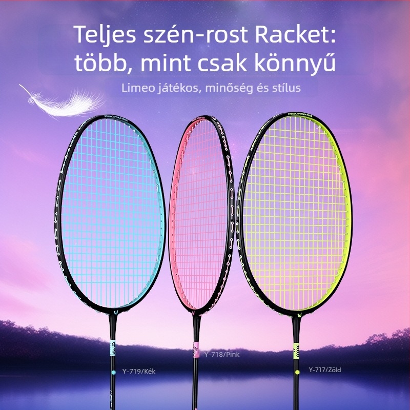 Witess/Witness YA717 tollasütő – szénszálas keret, tömeg 80–84 g, markolat G5, nylon húrok, egyenes ütőmodell