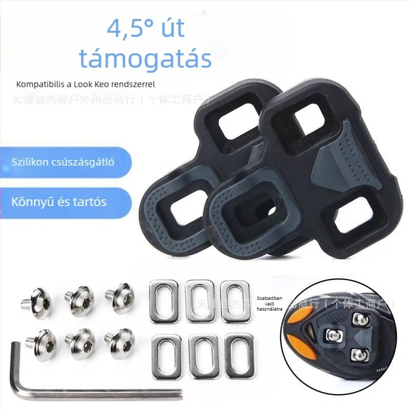 Chixiaopai Keo önzáró pedálklips készlet országúti kerékpárokhoz, megerősített nylon, kompatibilis a Look KeO rendszerrel