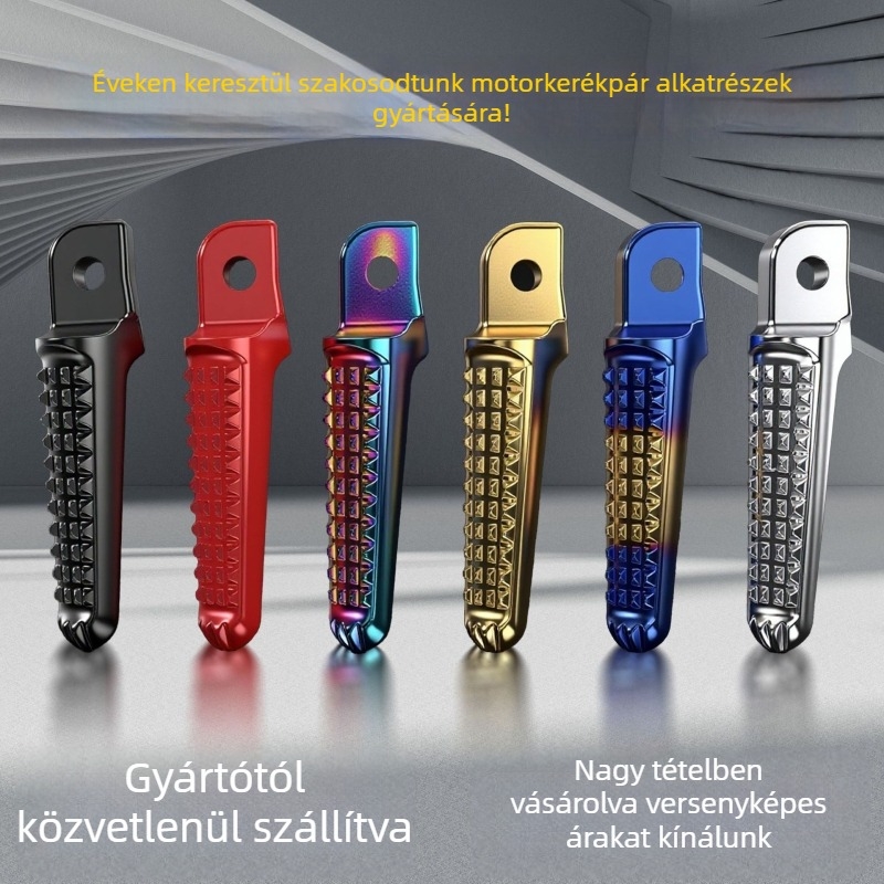 Univerzális fém hátsó pedál motorkerékpárokhoz, elektroplattázott felülettel