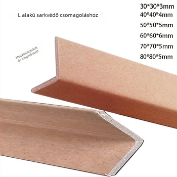 90°-os hajlított papírsarokvédő kartonhoz, Kraft papír, CNC-formázás, víz és nedvességálló, csomagolási sarkok védelme