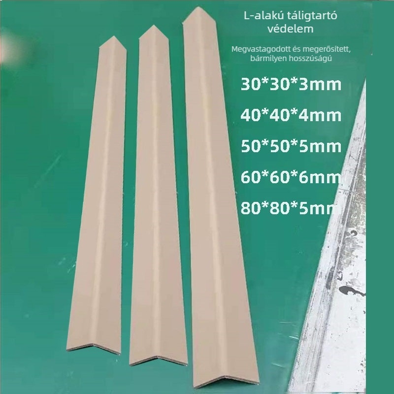 90°-os hajlított papírsarokvédő kartonhoz, Kraft papír, CNC-formázás, víz és nedvességálló, csomagolási sarkok védelme