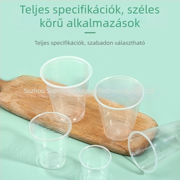 250 ml egyszer használatos átlátszó PP műanyag pohár, cateringhez, vastagított kivitel, degradálható