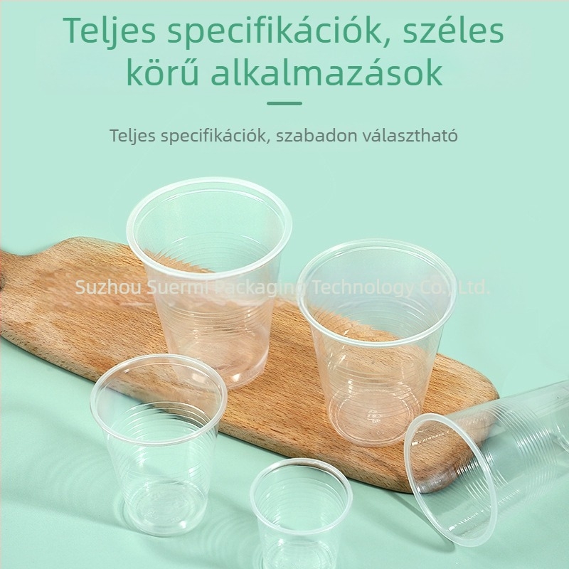 250 ml egyszer használatos átlátszó PP műanyag pohár, cateringhez, vastagított kivitel, degradálható