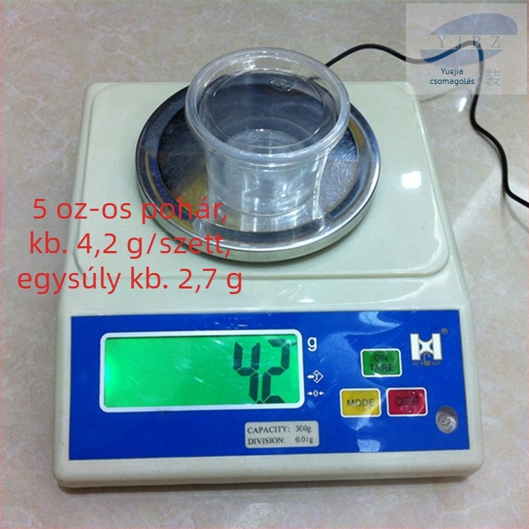 Egyszer használatos puding pohár PP műanyagból, fedéllel és domborított nyomtatással