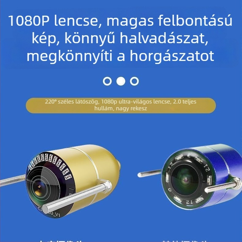 Haldetektáló készülék kamerával és HD kijelzővel, éjjellátó funkcióval, fenék nézet