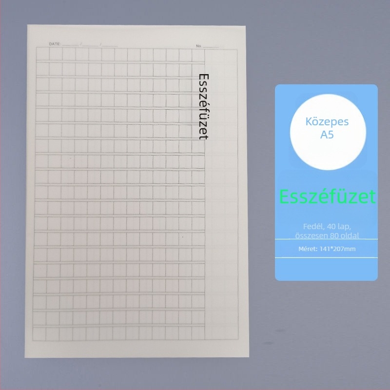 Notesz PP borítóval, vonalas kötés, Beige Daolin papír, 80 g/m², 80 oldal, kreatív stílus