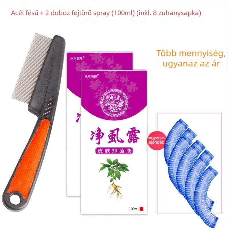 Fejtetű-fésű ultra-sűrű fogakkal lányoknak, hagyományos bambuszfa fésű, korpásodás elleni és fejtetű pete elleni