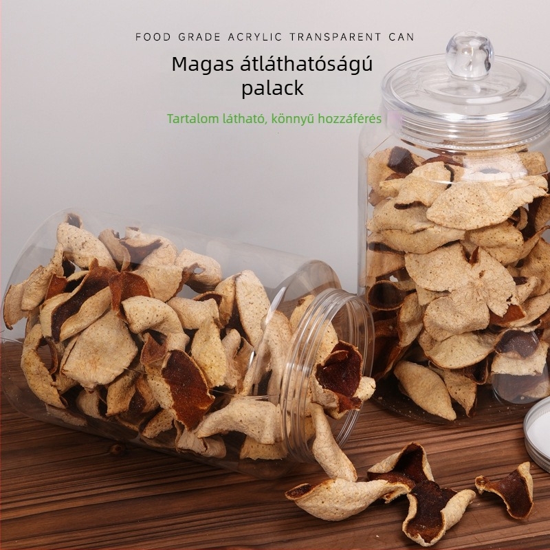 PET műanyag üveg élelmiszer-csomagoláshoz, átlátható, zárható, élelmiszer-minőségű, tea és szárított gyümölcsök számára