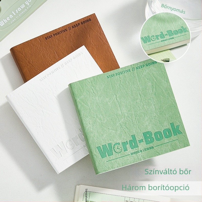Jegyzetfüzet műbőr borítóval, ragasztott kötés, Forest papír 80 g/m², 100 oldal, üzleti iroda stílusban