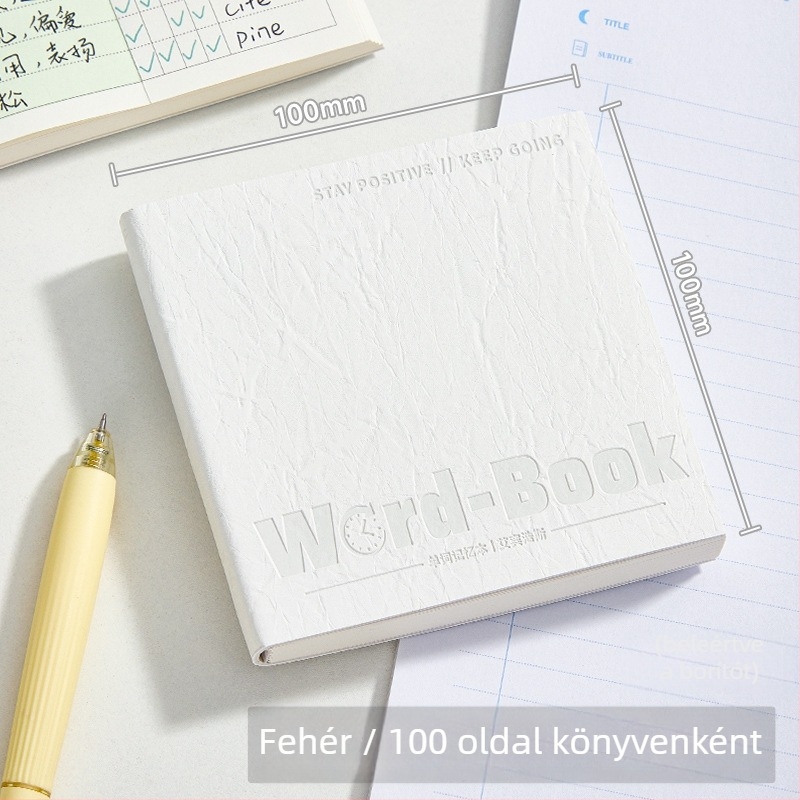Jegyzetfüzet műbőr borítóval, ragasztott kötés, Forest papír 80 g/m², 100 oldal, üzleti iroda stílusban