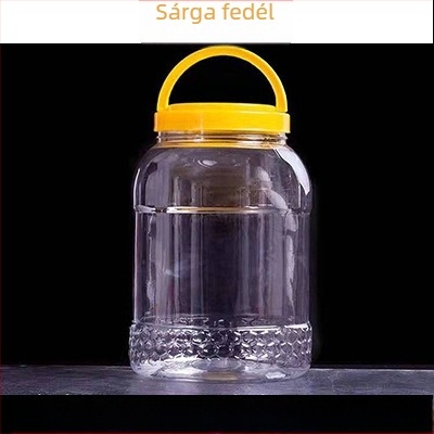 Élelmiszerbiztonságos PET műanyag mézesüveg széles nyakkal, 5 kg kapacitás