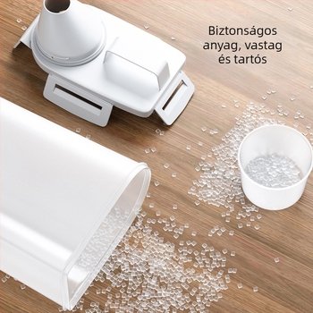 PP műanyag gabonatároló doboz, légmentesen záródó, nedvesség- és kártevő elleni védelem, otthoni használatra, modern minimalista stílus, kapacitás 4 L alatt, testreszabás elérhető