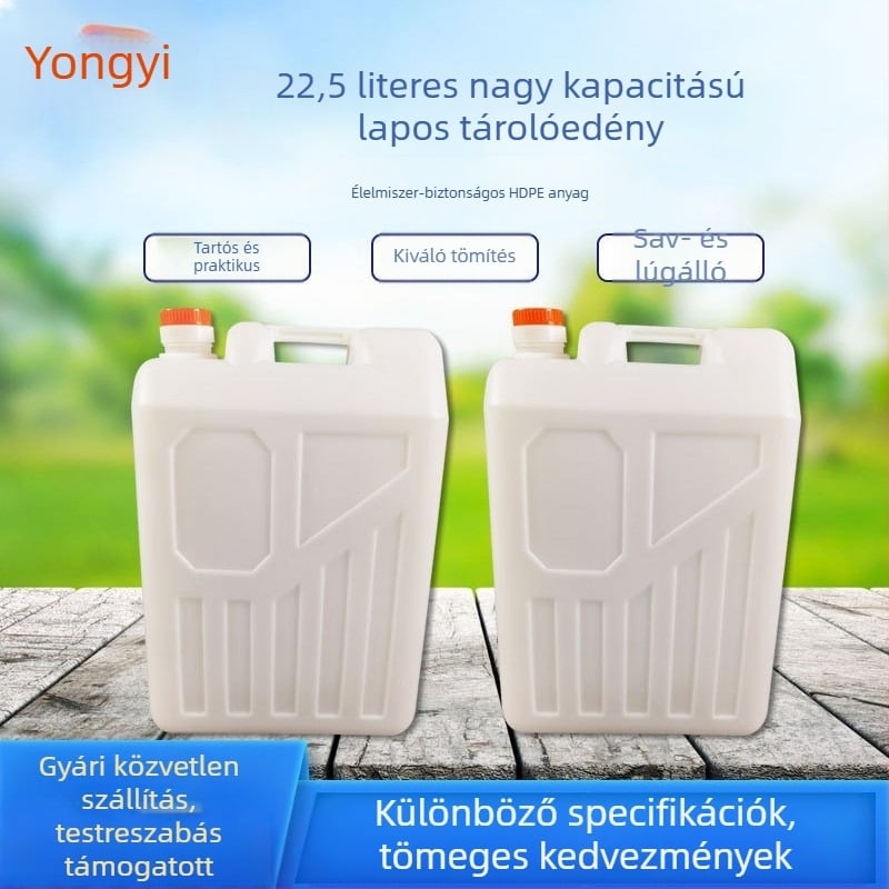 22,5 literes sík műanyag kanna szójaszószhoz, étkezési olajhoz és osztrigaszószhoz, élelmiszer-minőségű HDPE
