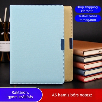 Notesz műbőr borítóval, ragasztott kötés, 80 gsm papír, 200 oldal, modell 25-01