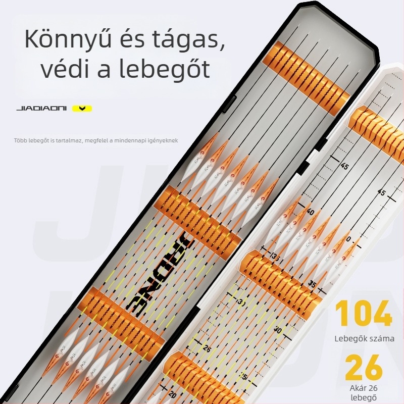 Jiadiani Horgászúszó Doboz, Nagy Kapacitású, Többfunkciós, Két Rétegű, Kibővíthető és Szélesebb, Nylon