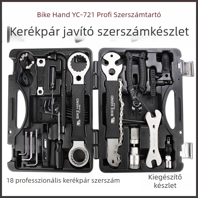 Bike Hand kerékpár szerszámkészlet fém dobozban — kombinált szerszám, testre szabható feldolgozás, licencelt magáncímke