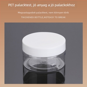 Szélesnyakú PET műanyag üveg, matt felülettel, 100–250 ml űrtartalom, nyakátmérő 68 mm, testátmérő 71 mm