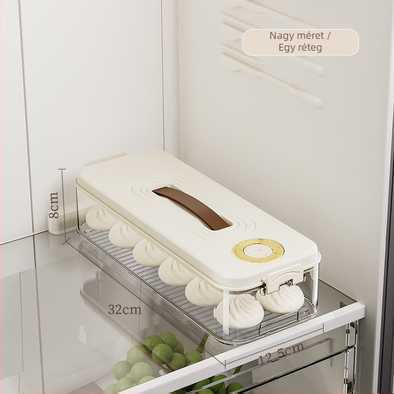 Többszintes zárható dumpling tároló doboz – PP anyag, megőrzi a frissességet