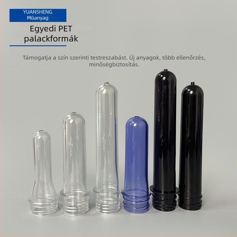 PET műanyag üveg előformák és csövek kézfertőtlenítő/fertőtlenítő csomagoláshoz, logóval, univerzális csomagolás.