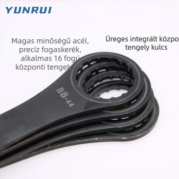 YUNRU Alumíniumötvözetű BB szerszám 44 mm-hez — telepítés/leszerelés 16 fogú lánckerékhez